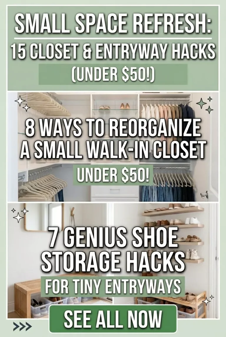 The Ultimate Small-Space Refresh: 15 Genius Closet & Entryway Hacks (Under $50!)