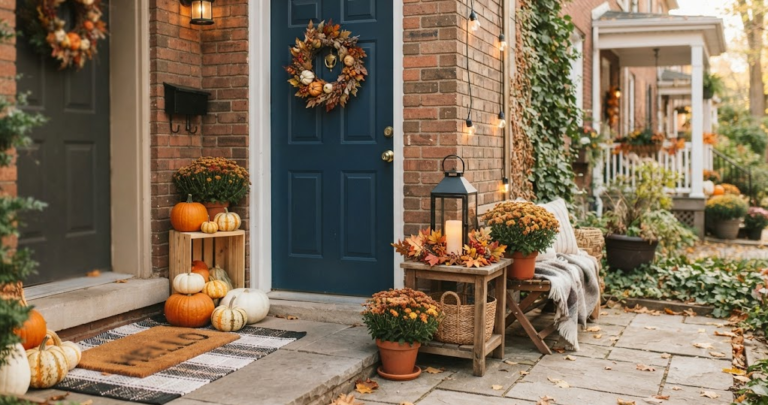 25 Budget Fall Porch Decor Ideas for Small Spaces (All Under $50)